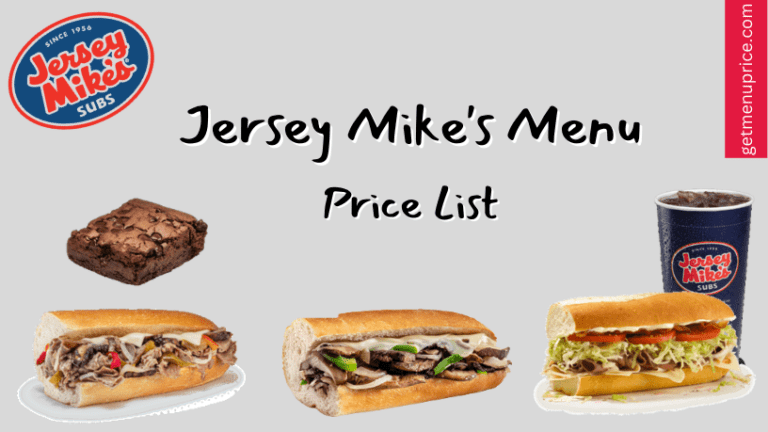 Jersey Mike's Menu Price List USA