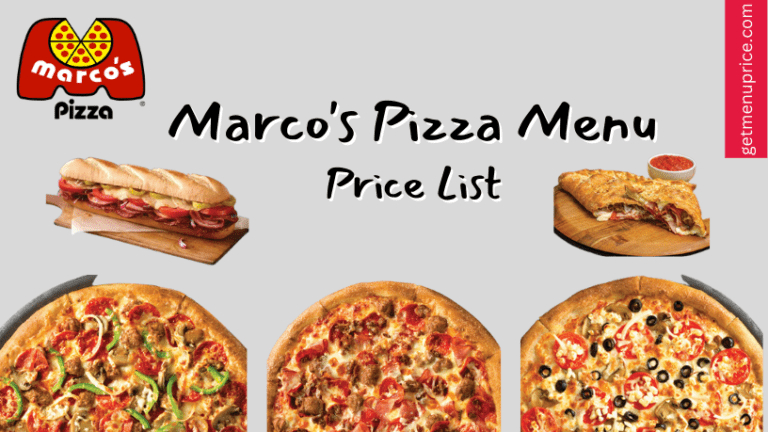 Marco's Pizza Menu Price List USA