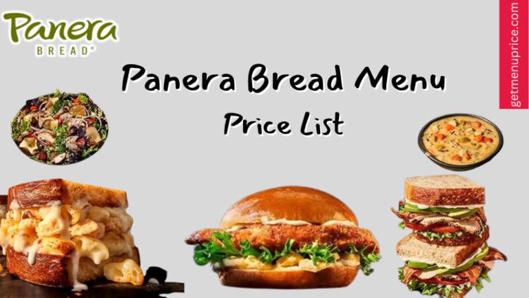 Panera Bread Menu Price List USA