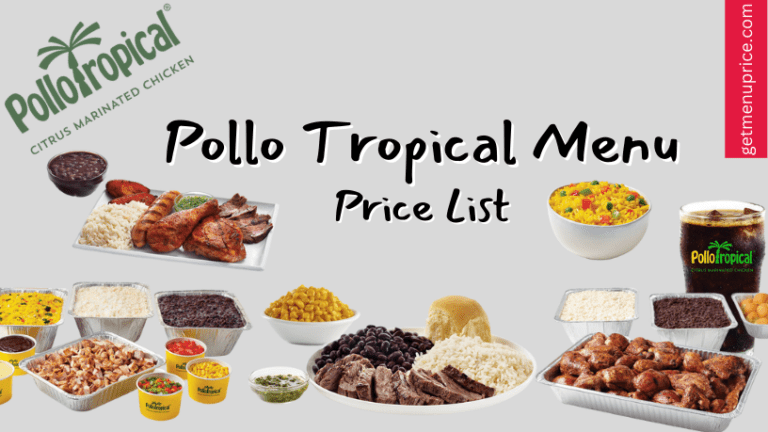 Pollo Tropical Menu Price List USA