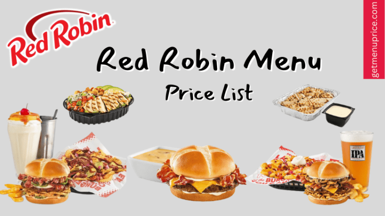 Red Robin Menu Price List USA