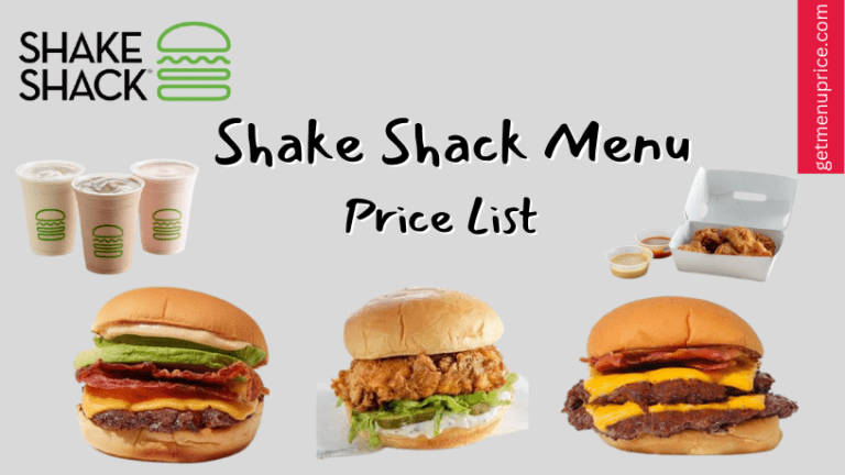 Shake Shack Menu Price List USA