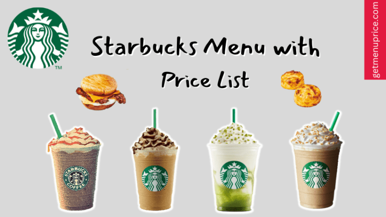 Starbucks Menu Price List Canada