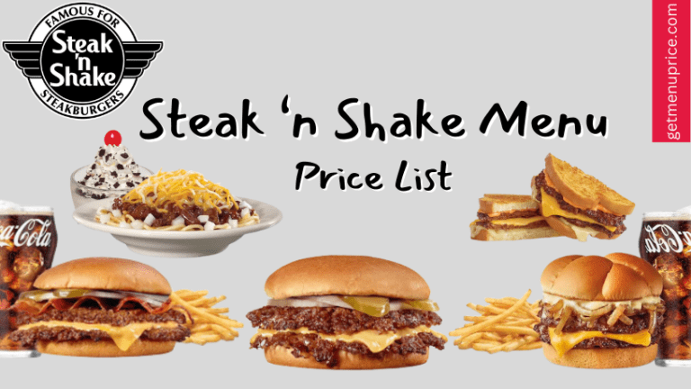 Steak 'n Shake Menu Price List USA