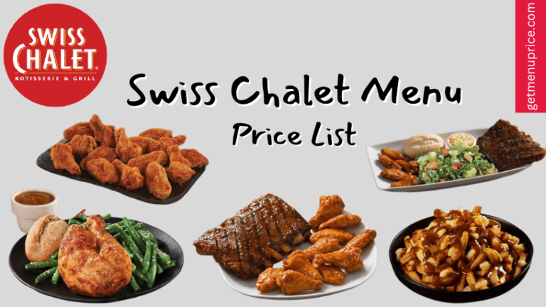 Swiss Chalet Menu Price List Canada