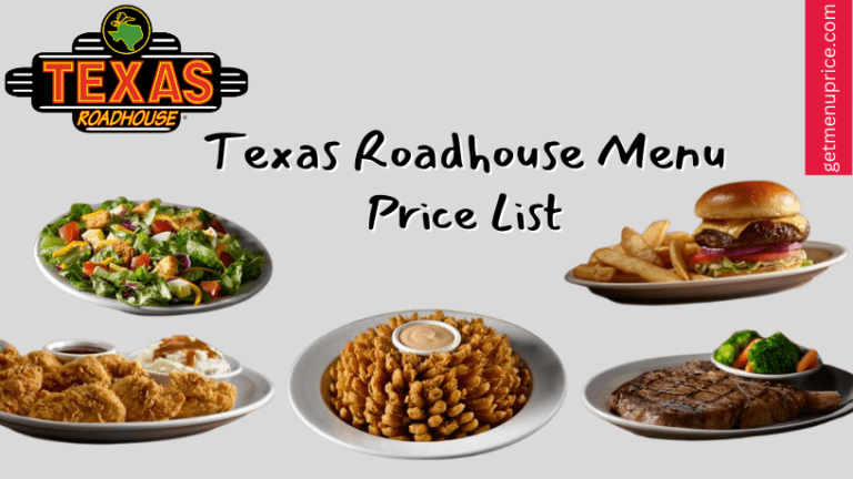 Texas Roadhouse Menu Price List USA