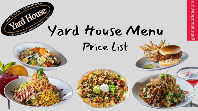 Yard House Menu Price List USA