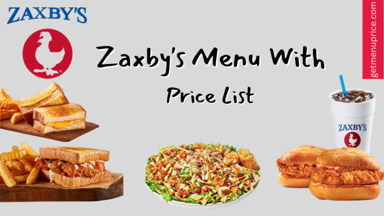 Zaxby's Menu Price List USA