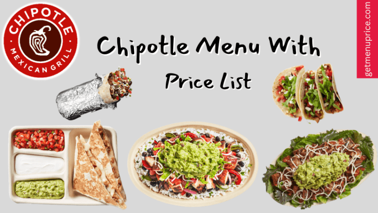 Chipotle Menu Price List Canada