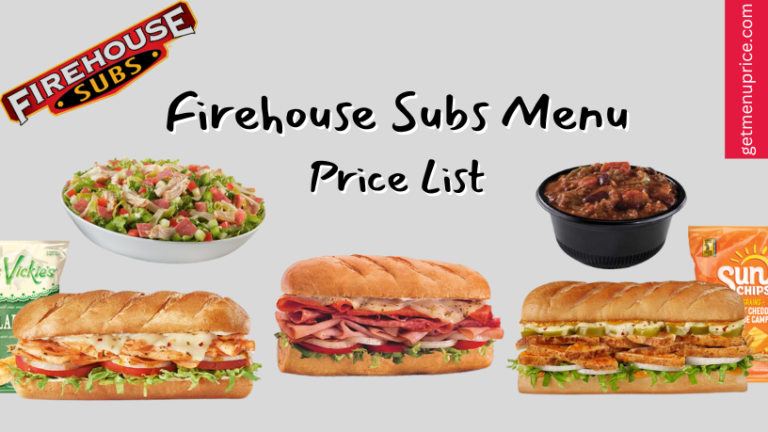 Firehouse Subs Menu Price List Canada