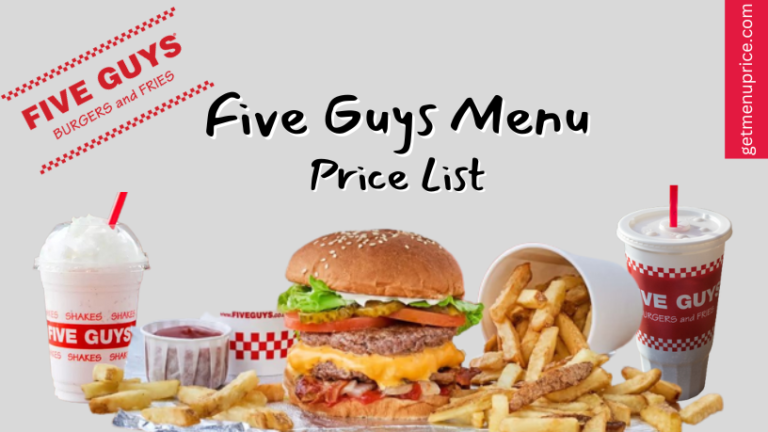 Five Guys Menu Price List Canada