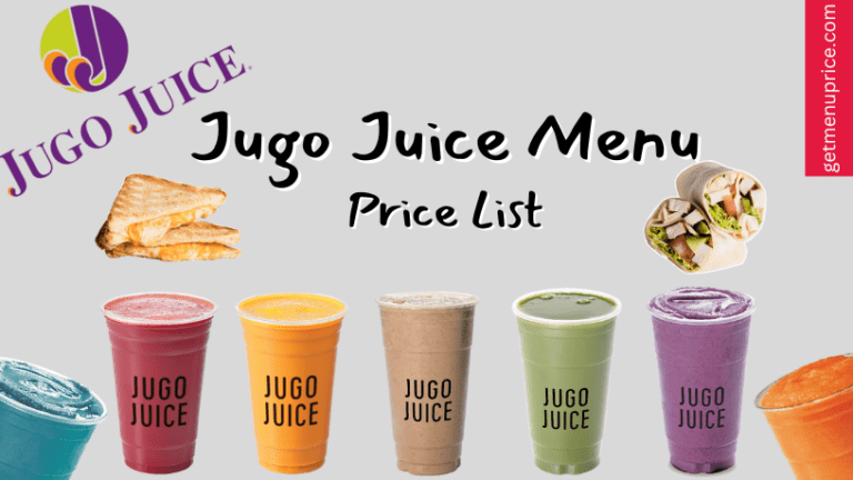 Jugo Juice Menu Price List Canada