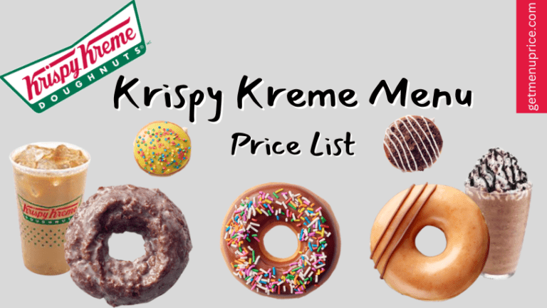 Krispy Kreme Menu Price List Canada