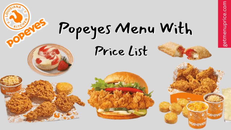 Popeyes Menu Price List Canada