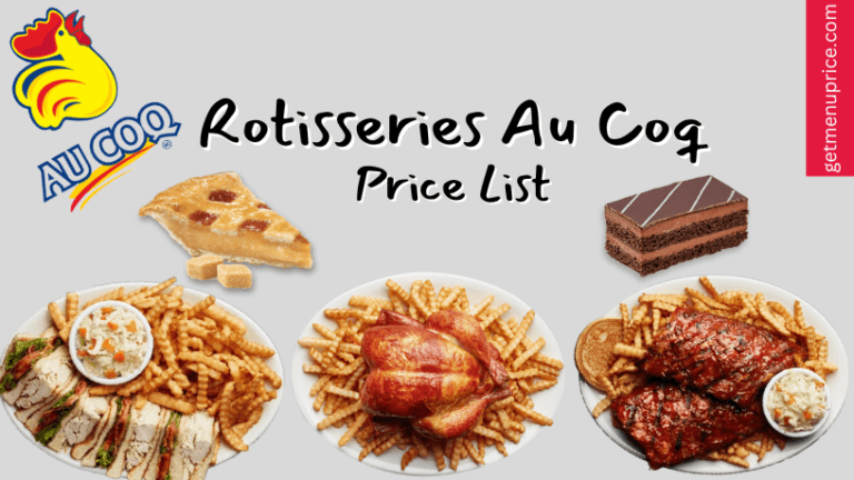 Rotisseries Au Coq Menu Price Canada