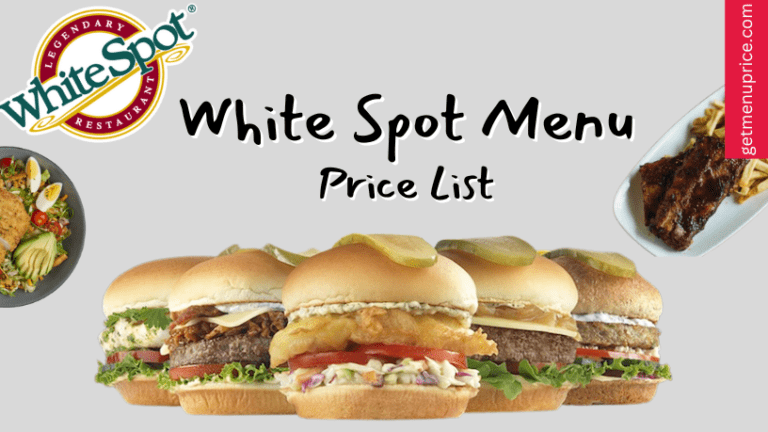 White Spot Menu Price List Canada