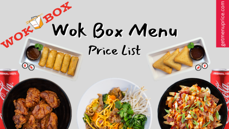 Wok Box Menu Price List Canada