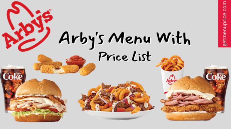 Arby's Menu Price List Canada