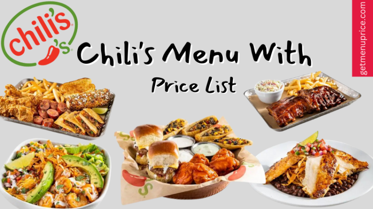 Chili's Menu Price List USA