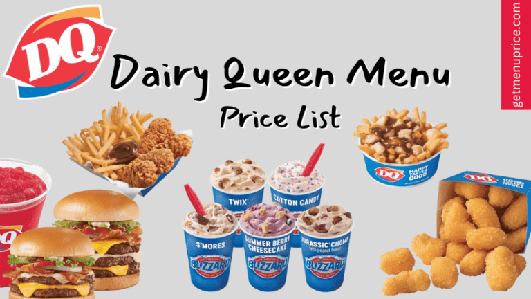 Dairy Queen Menu Price List USA