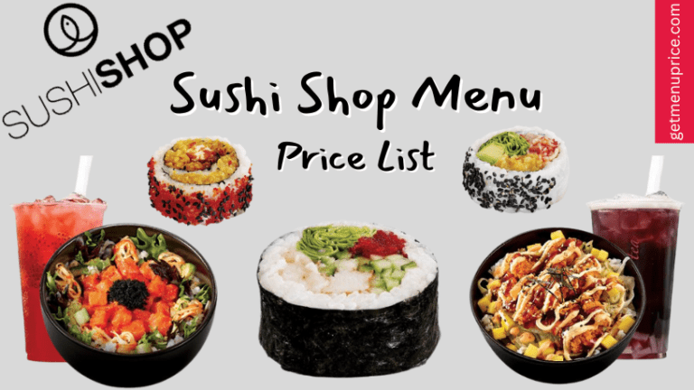 Sushi Shop Menu Price List Canada