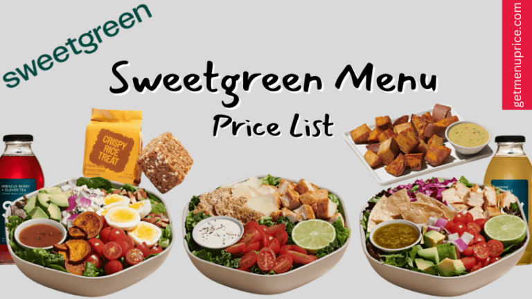 Sweetgreen Menu Price List USA