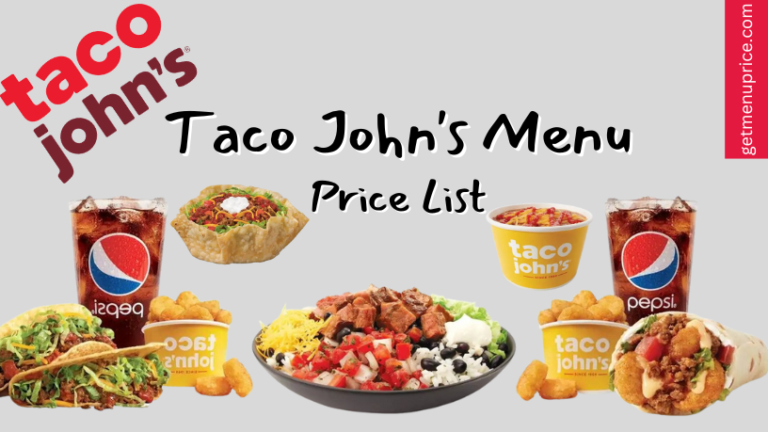 Taco John's Menu Price List USA