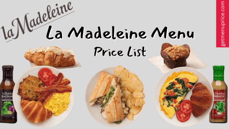 La Madeleine Menu Price List USA