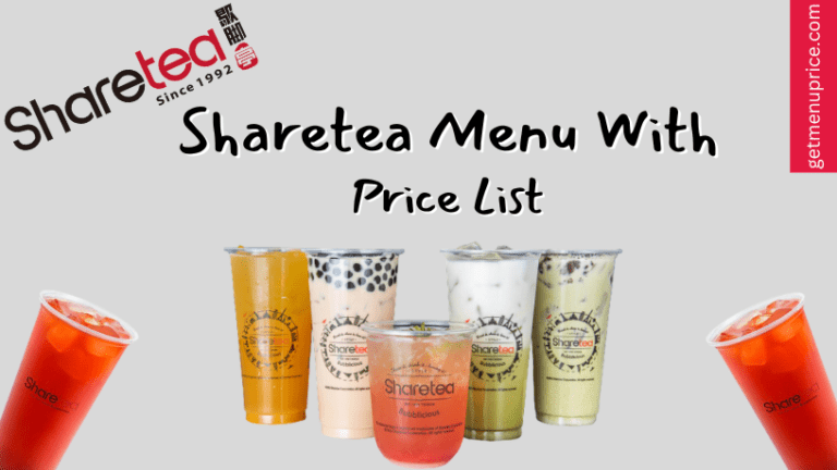 Sharetea Menu Price List USA