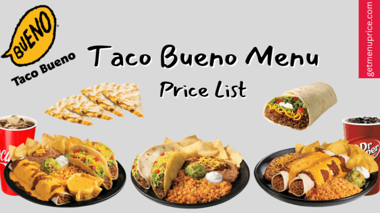 Taco Bueno Menu Price List USA