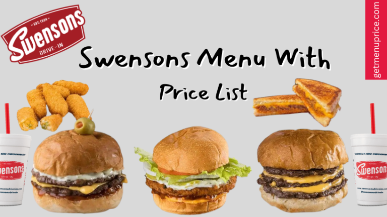Swensons Menu Price List USA